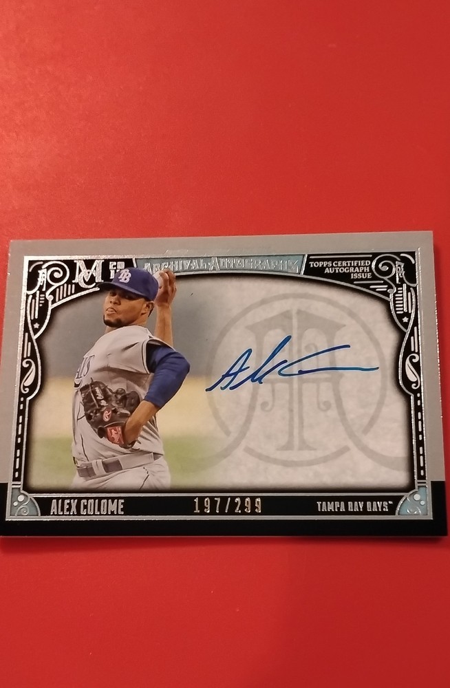 2016 Topps Museum Collection – Archival Autographs Alex Colome #AA-AC /299 (AU)