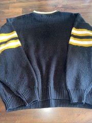 Vintage Pittsburgh Steelers Knit Sweater Barrel ll Pullover Black XL Retro NFL