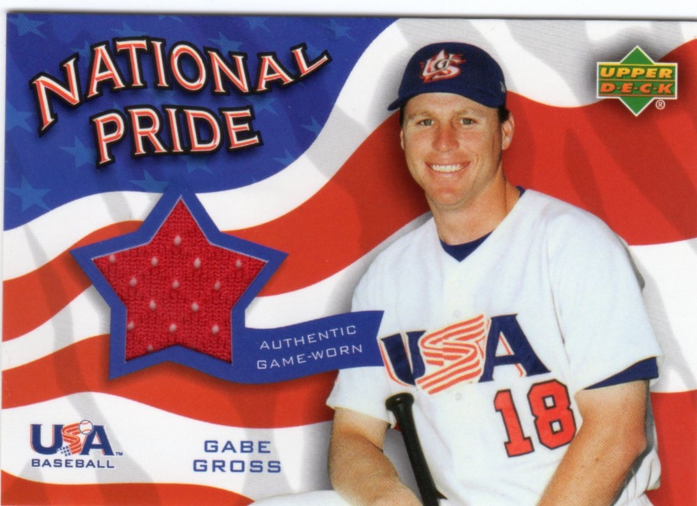 2004 Upper Deck National Pride Memorabilia 2 #NPJ-GG Gabe Gross Jersey