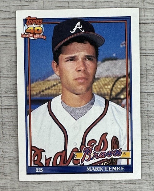 1991 Topps #251 Mark Lemke Atlanta Braves MLB Baseball Card