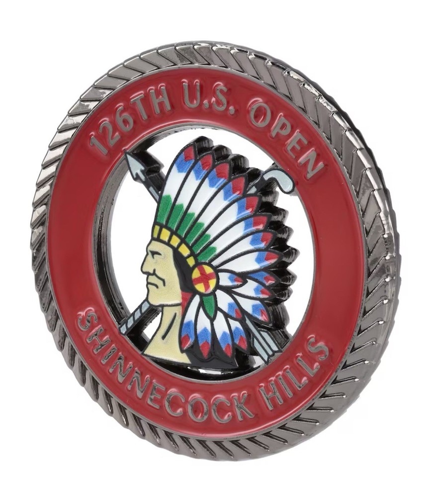 2026 US Open Edge Coin Shinnecock Hills golf red cutaway design pga new