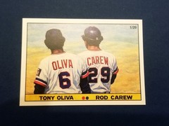 Tony Oliva/ Rod Carew /29 Card Art. Custom Card Art, Minneapolis MN
