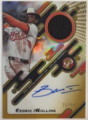 2025 Topps Pristine Pieces Gold Refractor Cedric Mullins Relic Auto /50 (READ)