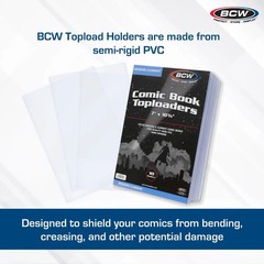 10 BCW Current Age Comic Toploader Holder 7″x10 ¾” x ³⁄₁₆” 1 Pack of 10 Holders