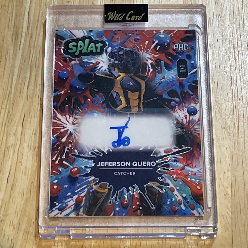 2024 WILD CARD SPLAT RC JEFERSON QUERO 1/1 AUTO MILWAUKEE BREWERS #1 PROSPECT
