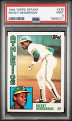 1984 Topps Tiffany #230 Rickey Henderson PSA 9 MINT HOF Low Pop 157 Only 7k Sets