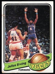 JULIUS “DR. J” ERVING -1979/80 TOPPS Basketball Card #20- PHILADELPHIA 76’ers