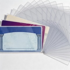 10Pcs PVC Waterproof Card Holder Wide Opening for Name Badge