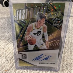 NEWEST LA LAKER WALKER KESSLER AUTO!! 2023-24 Donruss Optic Fast Break Sig