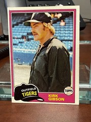 1981 Topps Baseball MLB Kirk Gibson Detroit Tigers RC Card #315
