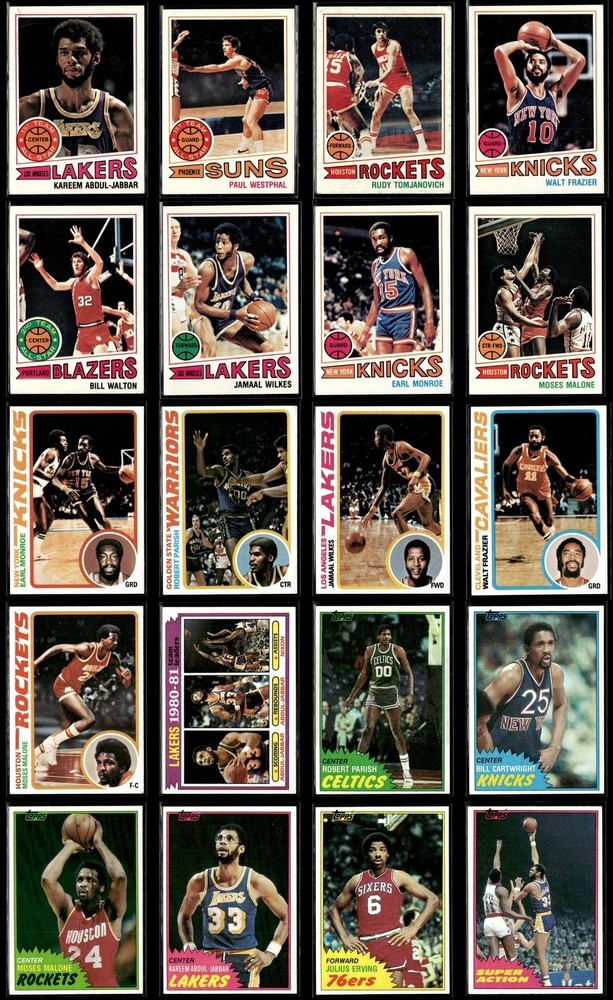 Vintage Basketball HOF Lot of (20) Kareem Walton Erving Mixed Condition See Pics