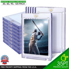 30 Pack Magnetic Trading Sports Card Holders 35pt One-Touch UV Protection YUGIOH