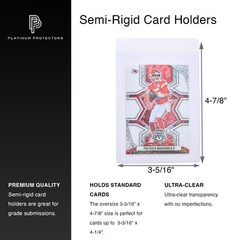 Platinum Protectors Semi-Rigid Holders Penny Sleeves for Graded Card Submissions
