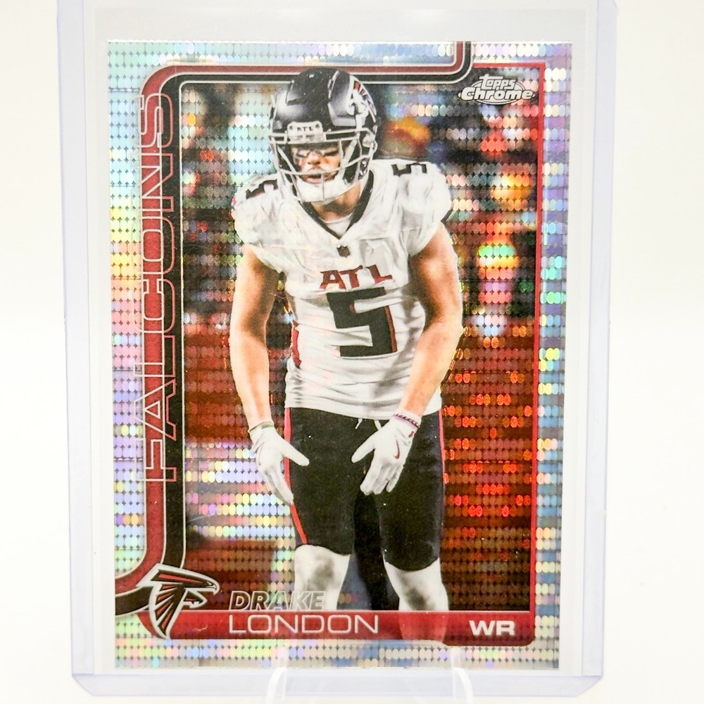 2025 Topps Chrome – Drake London #12 Pulsar Refractor