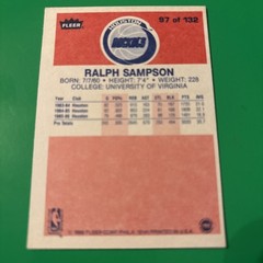 1986-87 Fleer Ralph Sampson Houston Rockets – card 97(002)