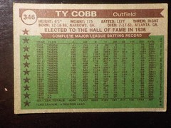 1976 Topps – The Sporting News AllTime All-Stars Ty Cobb #346
