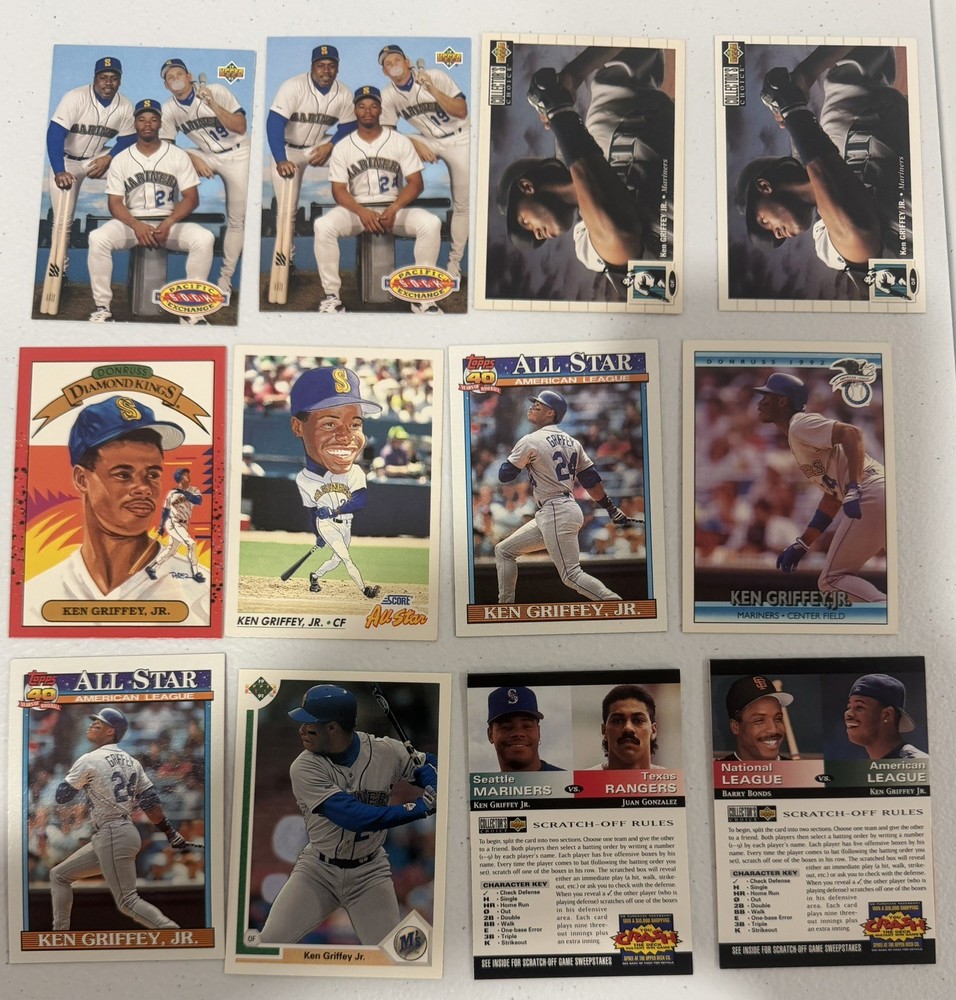 Lot Of (40) Ken Griffey Jr Baseball Cards. Older And 2020s Prints – Vg/Ex/NM