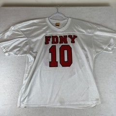 Vintage PROMARK FDNY Football Jersey sz L/XL WHITE 90s