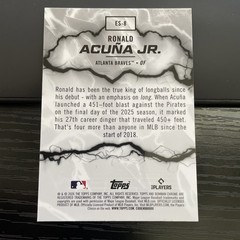 2026 Bowman Chrome Ronald Acuna Jr. Electric Sluggers #ES-8 Atlanta Braves
