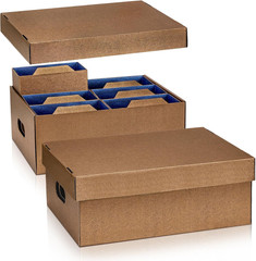 Card Storage Box, 6000 Count Bulk Card Storage Boxes, 5-Layer Corrugated Cardboa