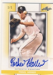 PARKS HARBER 2019 Leaf Perfect Game National Showcase Yellow AUTO /1 GIANTS 1/1