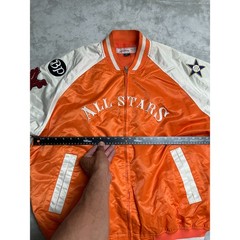 Vintage All Stars Negro League Baseball Jacket Men 2XL Orange J.C. Freeman & Son