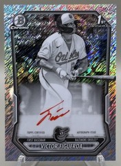 2026 Bowman Chrome Black & White Shimmer Refractor Red Ink Auto VICTOR FIGUEROA