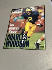 The Detroit news collector card the Heisman winner Charles Woodson. 10 1/2 X 13