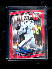 Josh Allen 2025 Panini Prizm Red Flash Prizm Buffalo Bills #167 Parallel