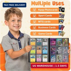 Card Binder, 9 Pocket Trading Card Album Folder,20 Pages, 360 Card Capacity Spor