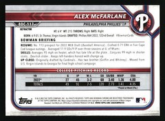 2022 Bowman Draft #BDC-117 Alex McFarlane Chrome Refractor