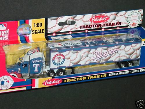 MLB Texas Rangers Tractor-Trailer-Truck, NEW (2005 Issue)