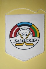 1995 Baltic Cup Ice Hockey Tournament PENNANT Latvia, Estonia, and Lithuania