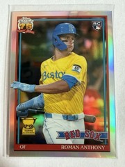 2026 Topps Chrome Roman Anthony RC 75 Years of Baseball Refractor Red Sox
