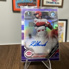RECE HINDS 2019 BOWMAN CHROME DRAFT PURPLE REFRACTOR 1st AUTO /250 RC