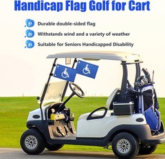 Triangular Golf Cart Flag with Weather Resistant Oxford Fabric for Golf Courses