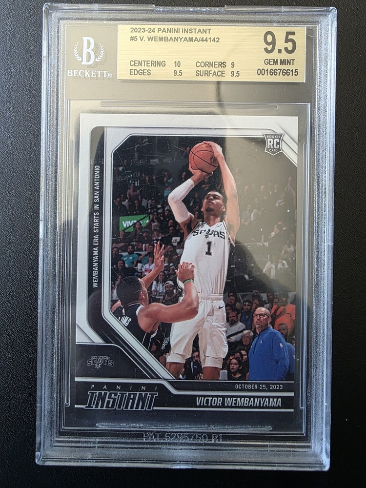 2023 Victor Wembanyama Panini Instant Rookie /44142 BGS 9.5 🔥🔥🔥🔥🔥