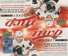 2021-22 Upper Deck MVP Hockey sealed retail box 36 packs of 6 cards