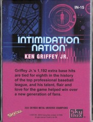 2022 Ken Griffey Jr Metal Universe Card intimidation Nation Card IN-15
