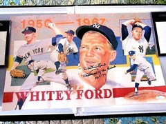 WHITEY FORD CHAIRMAN OF THE BOARD YANKEES HOF SIGNED AUTO LITHOGRAPH JSA BEAUTY