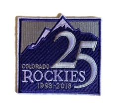MLB Colorado Rockies 25th Anniversary Logo Iron on Embroidered Patch – 4″ x3.5″