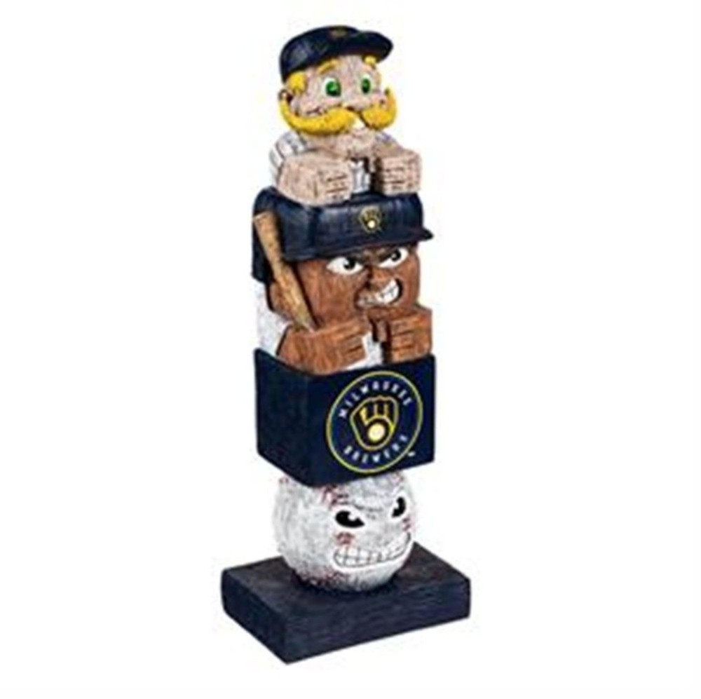 Milwaukee Brewers Team Garden Statue Tiki Tiki Totem, Hand Crafted Resin, 16…