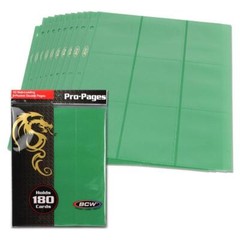 🔥 BCW Side Loading 18-Pocket Pro Pages for TCG Binder Album 🔥 Holds 180 Cards