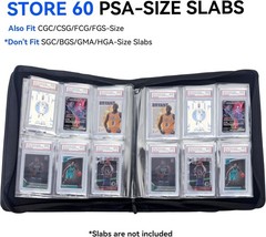 Acid-Free Card Binder for 60 PSA Slabs – Durable, Secure Zipper Design