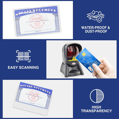 6 Pack Social Security Card Protector, 24 Mil Thick Card Protector Sleeves, Prot