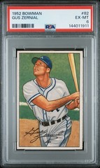 Gus Zernial 1952 Bowman PSA 6 #82 Philadelphia Athletics