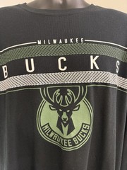 Milwaukee Bucks Long Sleeve Thermal Shirt NBA Basketball Mens Size 2XL Black NWT