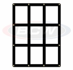 9 Cards Screwdown Display Holder Black Border Hold Regular Size Cards By BCW New