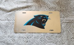 Carolina Panthers Football Mirror Reflective Novelty License Plate Tag 6×12 In