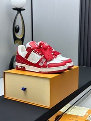 L V Men’s Leather Sneakers Casual Sport Shoes